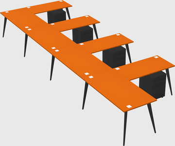 Modern l-shaped office desk
