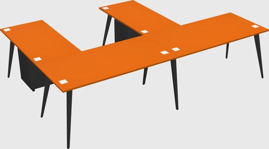 Modern l-shaped office desk