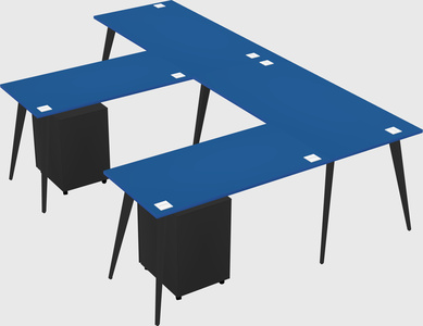 Modern l-shaped office desk