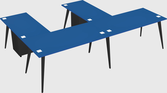 Modern l-shaped office desk