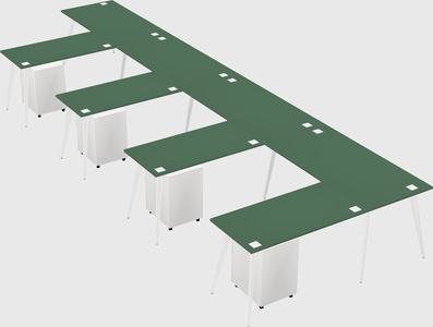 Modern l-shaped office desk