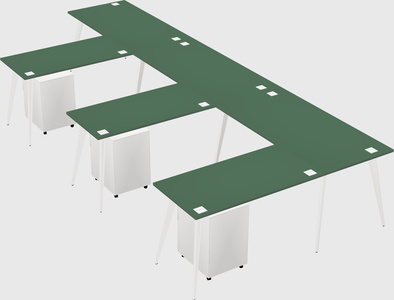 Modern l-shaped office desk