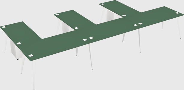 Modern l-shaped office desk