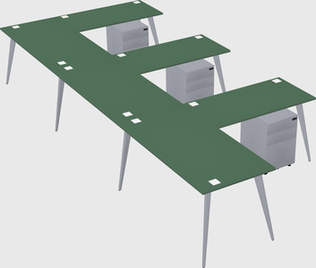 Modern l-shaped office desk