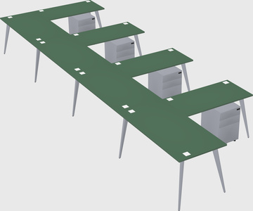 Modern l-shaped office desk
