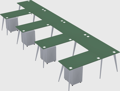 Modern l-shaped office desk