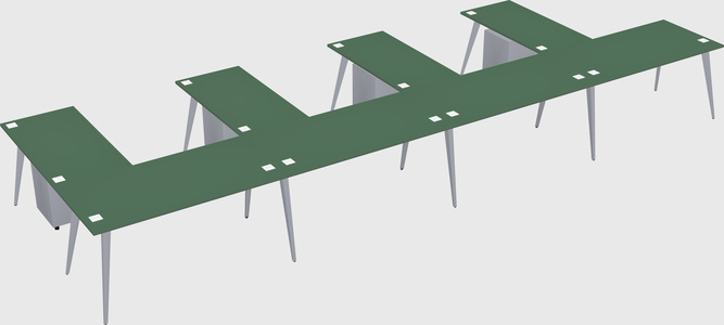 Modern l-shaped office desk