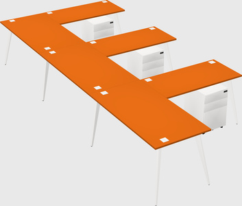 Modern l-shaped office desk