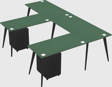 Modern l-shaped office desk