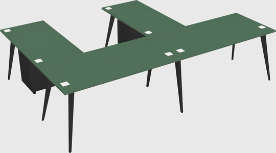 Modern l-shaped office desk