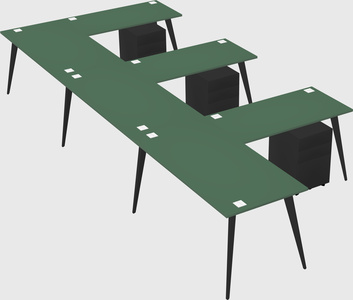 Modern l-shaped office desk
