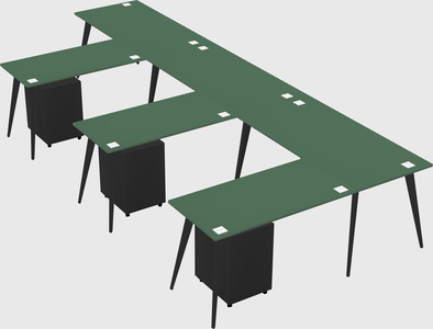Modern l-shaped office desk