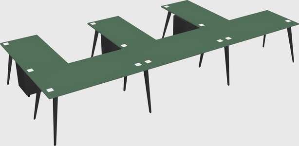 Modern l-shaped office desk