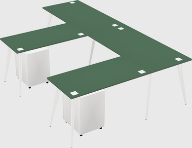 Modern l-shaped office desk