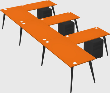Modern l-shaped office desk