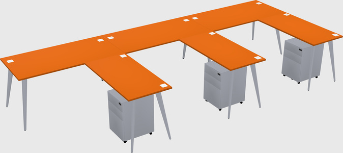 Modern L-shaped Office Desk
