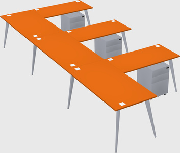 Modern l-shaped office desk