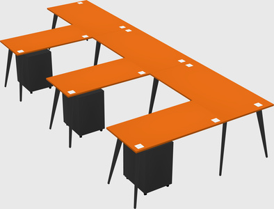 Modern l-shaped office desk