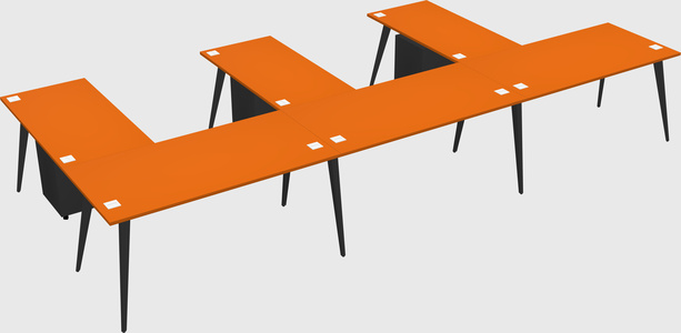 Modern l-shaped office desk