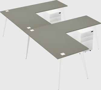 Modern l-shaped office desk