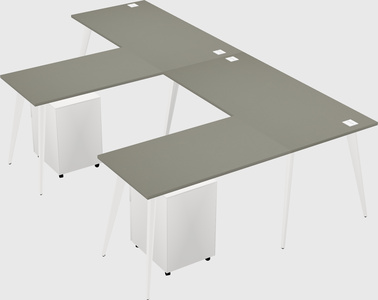 Modern l-shaped office desk