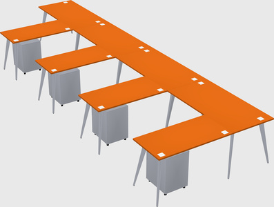 Modern l-shaped office desk