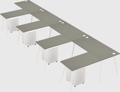 Modern l-shaped office desk
