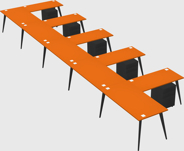 Modern l-shaped office desk