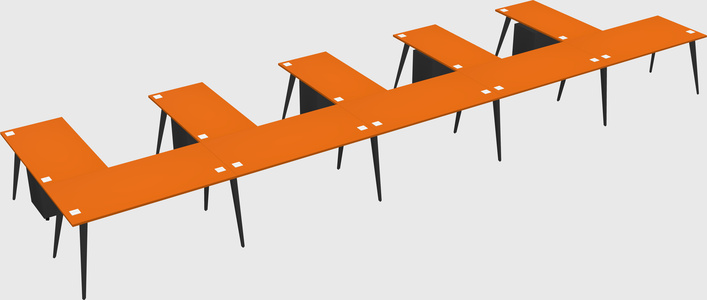 Modern l-shaped office desk