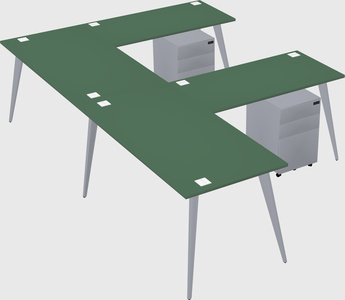 Modern l-shaped office desk