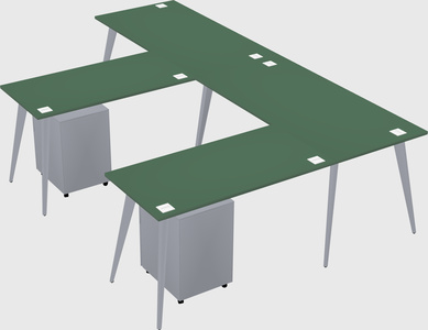 Modern l-shaped office desk