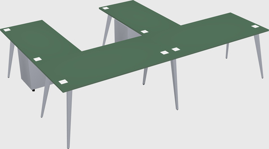 Modern l-shaped office desk