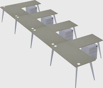 Modern l-shaped office desk