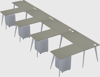 Modern l-shaped office desk
