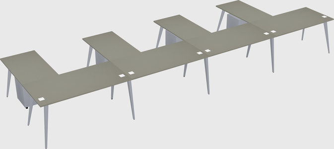 Modern l-shaped office desk