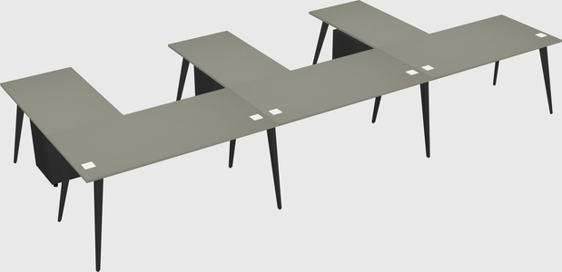 Modern l-shaped office desk