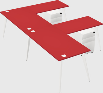Modern l-shaped office desk