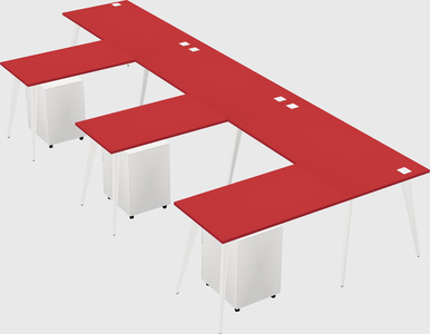 Modern l-shaped office desk
