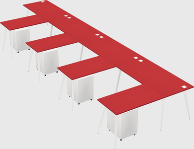 Modern l-shaped office desk