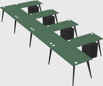 Modern l-shaped office desk