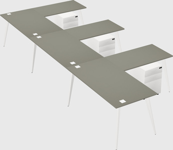 Modern l-shaped office desk