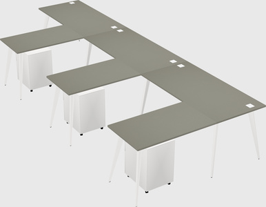 Modern l-shaped office desk