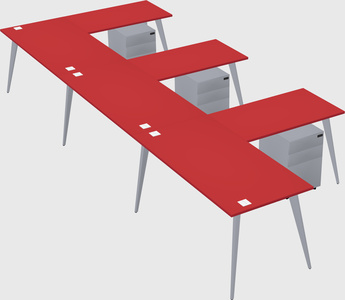 Modern l-shaped office desk