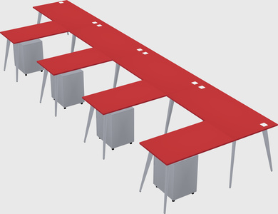 Modern l-shaped office desk