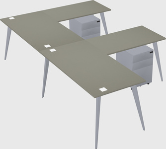 Modern l-shaped office desk