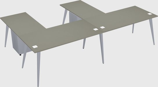 Modern l-shaped office desk