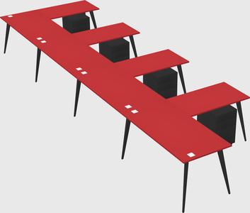 Modern l-shaped office desk