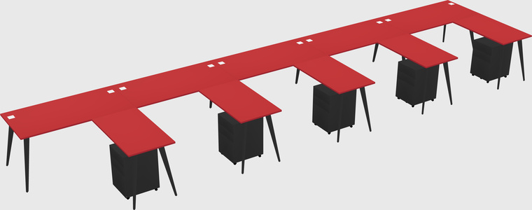 Modern L-shaped Office Desk