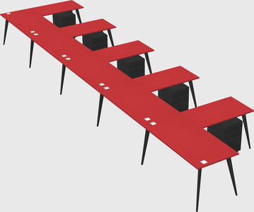 Modern l-shaped office desk