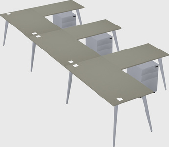 Modern l-shaped office desk